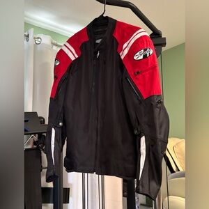 Joe Rocket Black and Red Motorcycle Jacket L